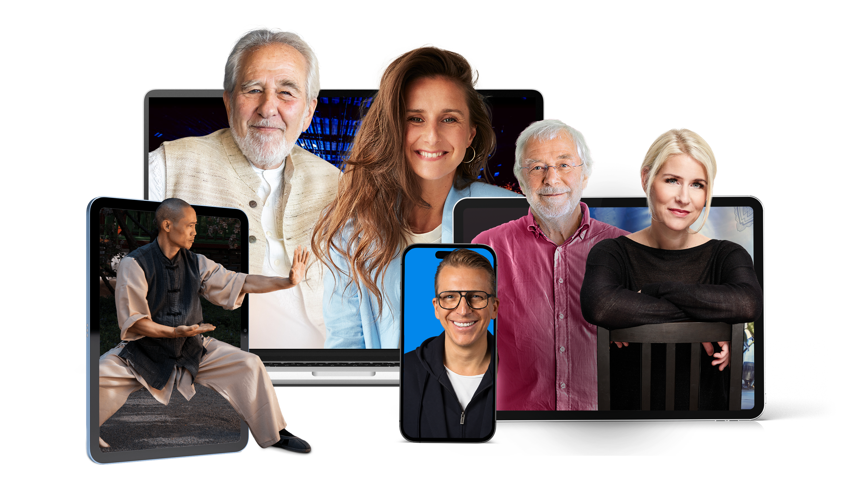 Livestream auf Laptop, Tablet und Smartphone mit Speakern von find your flow!